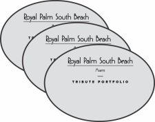 (image for) Royal Palm South Beach Oval Silver Logo Only Badge - Pack of 25
