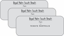 (image for) Royal Palm South Beach Silver Logo Only Badge - Pack of 25