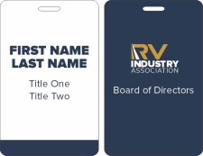 (image for) RVIA ID Double Sided Vertical badge BoD