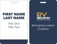(image for) RVIA ID Double Sided Vertical badge ELC