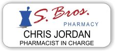 (image for) S. Bros Pharmacy White Badge