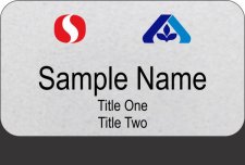 (image for) Safeway & Albertsons Dual Logo Silver Pocket Name Badge