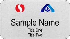 (image for) Safeway & Albertsons Dual Logo Silver Name Badge