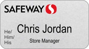 (image for) Safeway Silver Name Badge