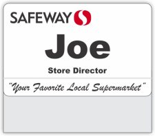 (image for) Safeway White Pocket Name Badge