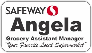 (image for) Safeway White Name Badge