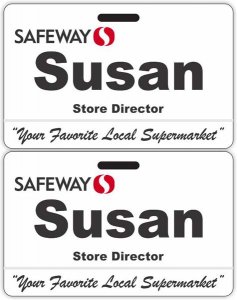 (image for) Safeway ID Style Dual Sided Badge (No NiceGuard)