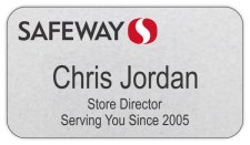 (image for) Safeway Silver Name Badge