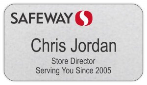 (image for) Safeway Silver Name Badge