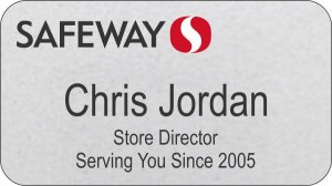 (image for) Safeway Manager Silver Name Badge