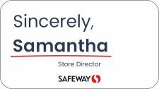 (image for) Safeway Sincerely White Name Badge
