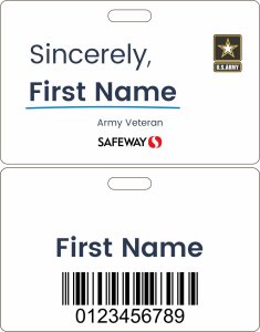 (image for) Safeway Sincerely Hourly Associate Veteran Badge (Classic ID Style)