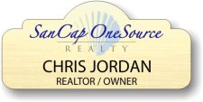 (image for) SanCap One Source Realty Shaped Gold Badge