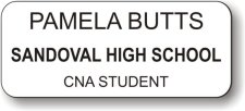 (image for) Sandoval High School White Badge