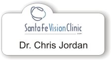 (image for) Santa Fe Vision Clinic White Shaped Badge
