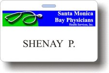(image for) Santa Monica Bay Physicians White Full Color Badge