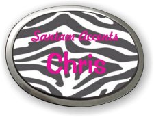 (image for) Santam Accents Zebra Silver Executive Oval Badge