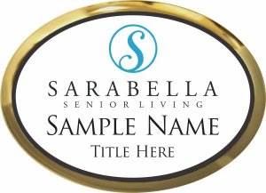 (image for) Sarabella Senior Living Oval Executive Gold badge