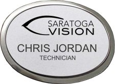 (image for) Saratoga Vision Executive Oval Silver Badge