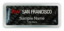 (image for) Keller Williams San Francisco Satin Anodized Frame Carbon Insert Badge