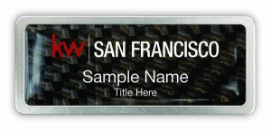 (image for) Keller Williams San Francisco Satin Anodized Frame Carbon Insert Badge