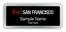 (image for) Keller Williams San Francisco Prestige Satin Anodized Black Badge