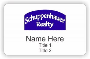 (image for) Schuppenhauer Realty ID Horizontal Badge (Bull Dog Fastener)