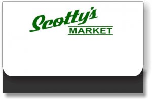 (image for) Scotty\'s Market White Pocket Logo Ony Badge