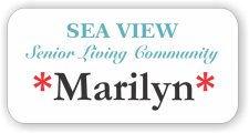 (image for) Sea View Senior Living Community Resident White Badge