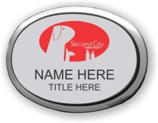 (image for) Second City Canine Rescue Silver Executive Oval Badge