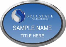 (image for) Sellstate Ace Properties Silver Executive Oval Blue Badge