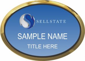 (image for) Sellstate Realty Gold Executive Oval Blue Badge