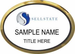 (image for) Sellstate Realty Gold Executive Oval White Badge