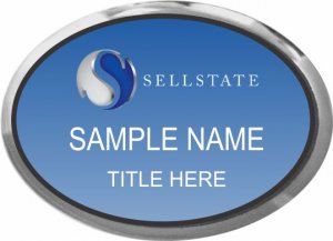 (image for) Sellstate Realty Silver Executive Oval Blue Badge