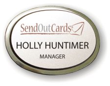 (image for) SendOutCards Executive Oval Silver Badge