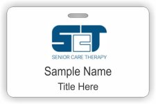 (image for) Senior Care Therapy Horizontal White ID Badge
