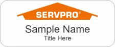 (image for) Servpro Standard White Name Badge
