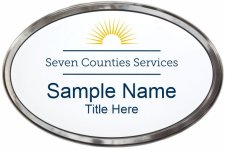 (image for) Seven Counties Services Silver Prestige Oval Badge