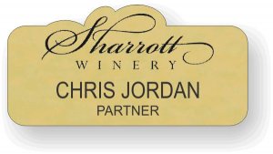 (image for) Sharrott Winery Gold Shaped Badge