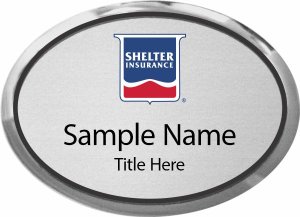 (image for) Shelter Insurance Silver Oval Executive Name Badge