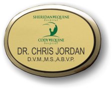 (image for) Sheridan Equine Hospital Gold Executive Oval Badge