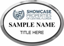 (image for) Showcase Properties of Central Florida Executive Oval Silver Badge with White Insert