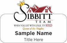 (image for) The Sibbitt Team Shaped White Metal Badge