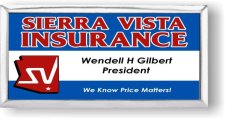 (image for) Sierra Vista Insurance Executive Full Color On Silver Backing