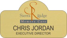 (image for) Sierra Ridge Memory Care Shaped Gold Badge