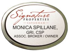 (image for) Signature Properties Executive Oval Silver Badge