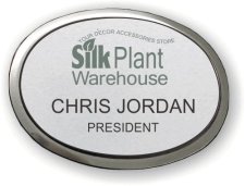 (image for) Silk Plant Warehouse Silver Oval Executive Badge