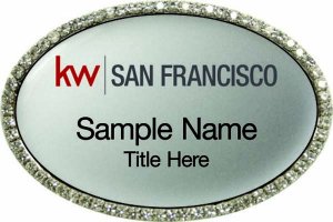 (image for) Keller Williams San Francisco Silver Oval Bling Badge