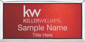 (image for) Keller Williams KW Silver Executive Red Anodized Badge