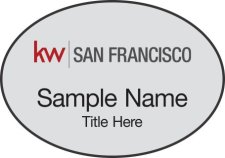 (image for) Keller Williams San Francisco Silver Oval Badge